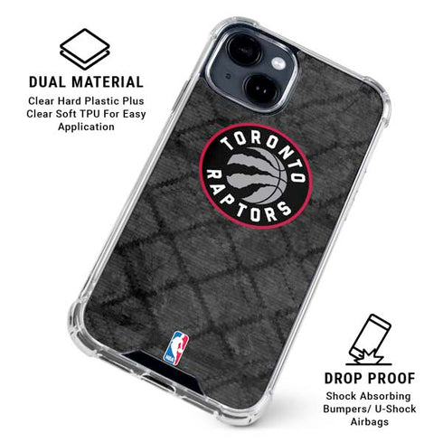 NBA Toronto Raptors Black Rust iPhone 15 Clear Case