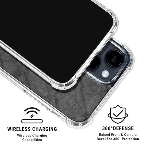 NBA Toronto Raptors Black Rust iPhone 15 Clear Case