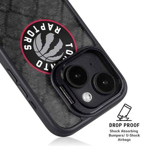 NBA Toronto Raptors Black Rust iPhone 15 Kickstand Case