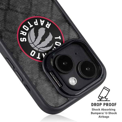 NBA Toronto Raptors Black Rust iPhone 15 Plus Kickstand Case