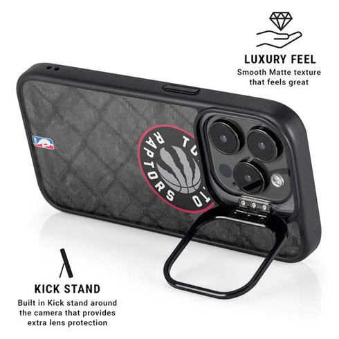 NBA Toronto Raptors Black Rust iPhone 15 Pro Kickstand Case