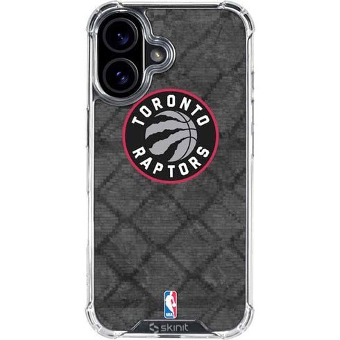 NBA Toronto Raptors Black Rust iPhone 16 Clear Case