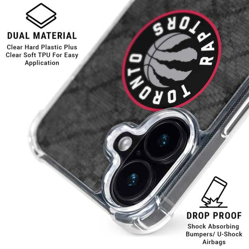 NBA Toronto Raptors Black Rust iPhone 16 Clear Case