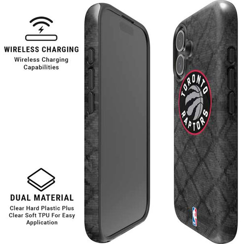 NBA Toronto Raptors Black Rust iPhone 16 Magsafe Impact Case