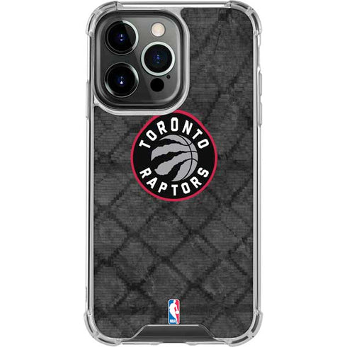 NBA Toronto Raptors Black Rust iPhone 16 Pro Clear Case