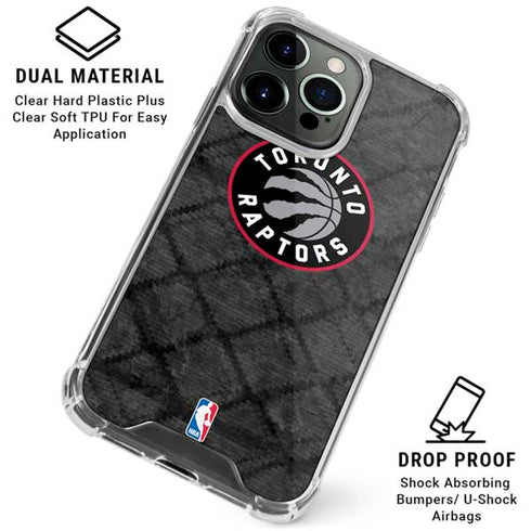 NBA Toronto Raptors Black Rust iPhone 16 Pro Clear Case