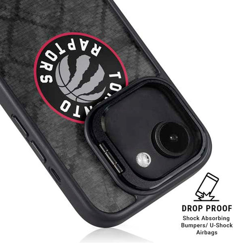 NBA Toronto Raptors Black Rust iPhone 16e Kickstand Case