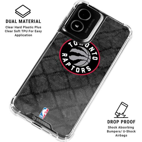 NBA Toronto Raptors Black Rust Moto G Power 5G (2024) Clear Case