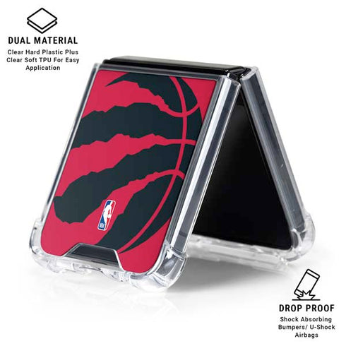 NBA Toronto Raptors Large Logo Galaxy Z Flip6 Clear Case