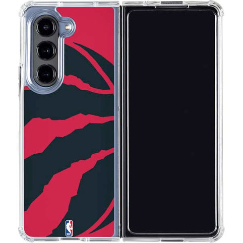 NBA Toronto Raptors Large Logo Galaxy Z Fold5 5G Clear Case