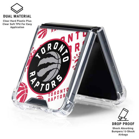 NBA Toronto Raptors Logo Blast Galaxy Z Flip6 Clear Case
