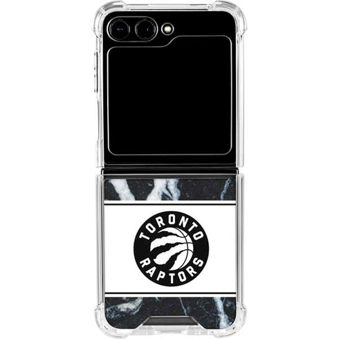 NBA Toronto Raptors Marble Galaxy Z Flip6 Clear Case