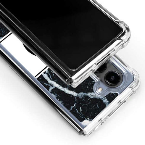 NBA Toronto Raptors Marble Galaxy Z Fold5 5G Clear Case