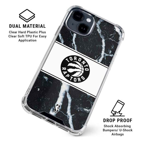 NBA Toronto Raptors Marble iPhone 15 Clear Case