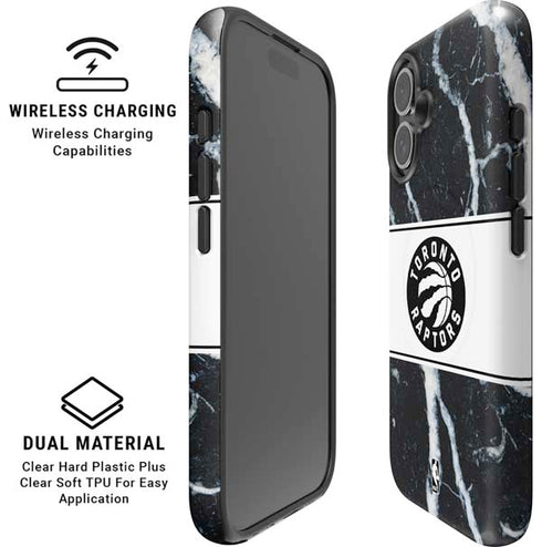 NBA Toronto Raptors Marble iPhone 16 Magsafe Impact Case