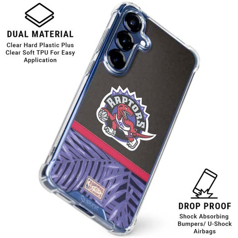 NBA Toronto Raptors Retro Palms Galaxy S25 FE Clear Case