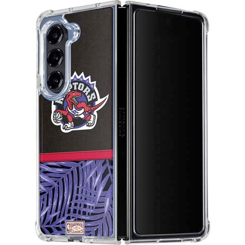 NBA Toronto Raptors Retro Palms Galaxy Z Fold5 5G Clear Case