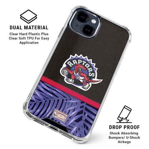 NBA Toronto Raptors Retro Palms iPhone 15 Clear Case