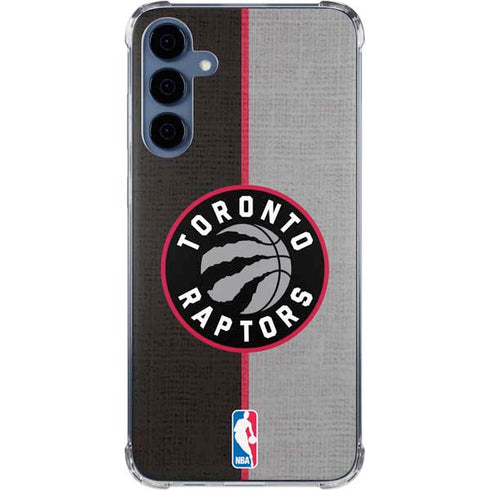 NBA Toronto Raptors Split Canvas Galaxy A35 5G Clear Case