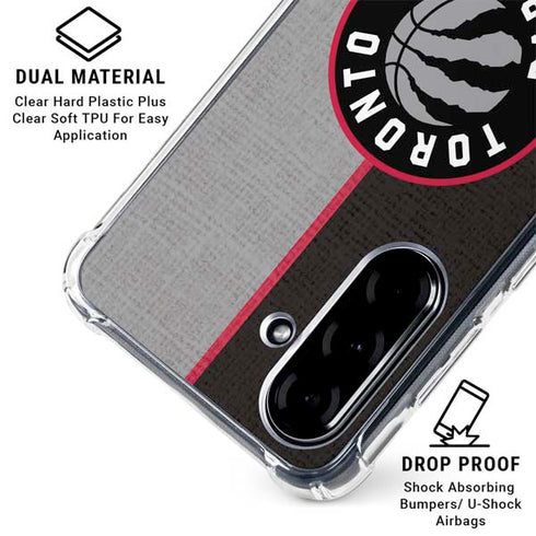 NBA Toronto Raptors Split Canvas Galaxy A36 5G Clear Case