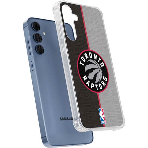 NBA Toronto Raptors Split Canvas Galaxy A55 5G Clear Case