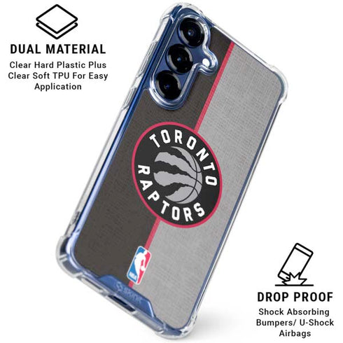 NBA Toronto Raptors Split Canvas Galaxy S25 Clear Case