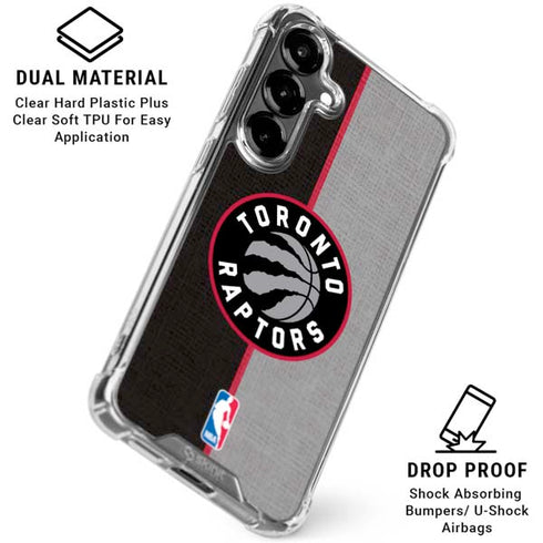 NBA Toronto Raptors Split Canvas Galaxy S26 Clear Case