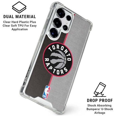 NBA Toronto Raptors Split Canvas Galaxy S26 Ultra Clear Case