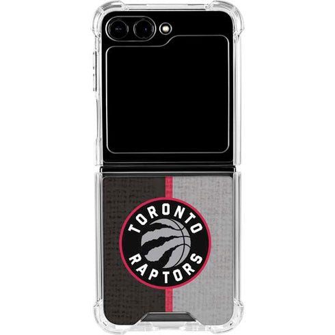 NBA Toronto Raptors Split Canvas Galaxy Z Flip6 Clear Case
