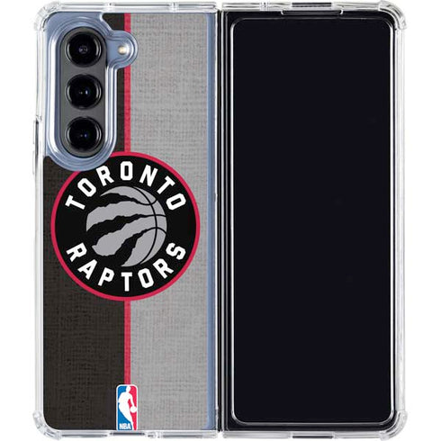 NBA Toronto Raptors Split Canvas Galaxy Z Fold5 5G Clear Case