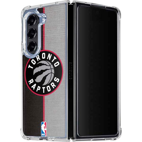 NBA Toronto Raptors Split Canvas Galaxy Z Fold5 5G Clear Case
