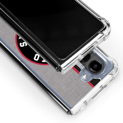 NBA Toronto Raptors Split Canvas Galaxy Z Fold5 5G Clear Case