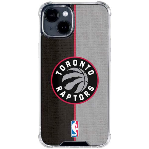 NBA Toronto Raptors Split Canvas iPhone 15 Clear Case