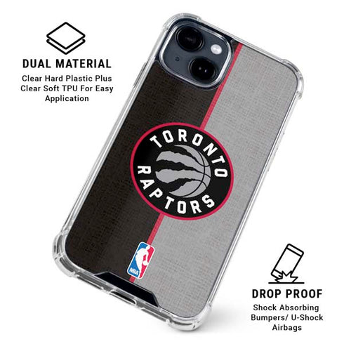 NBA Toronto Raptors Split Canvas iPhone 15 Clear Case