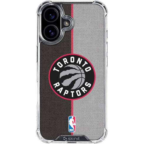 NBA Toronto Raptors Split Canvas iPhone 16 Clear Case