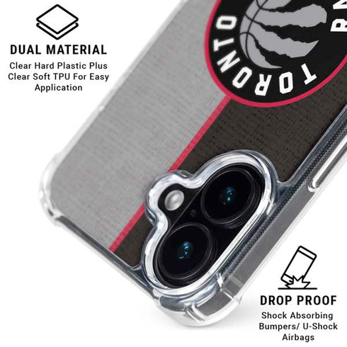 NBA Toronto Raptors Split Canvas iPhone 16 Clear Case