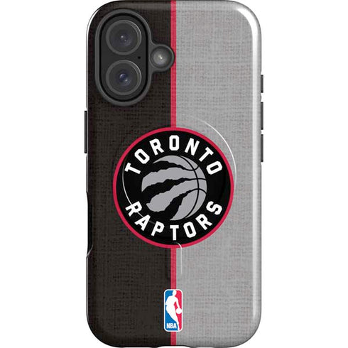 NBA Toronto Raptors Split Canvas iPhone 16 Magsafe Impact Case