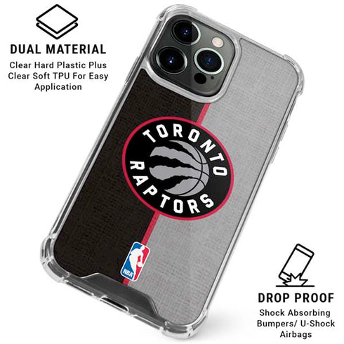 NBA Toronto Raptors Split Canvas iPhone 16 Pro Max Clear Case
