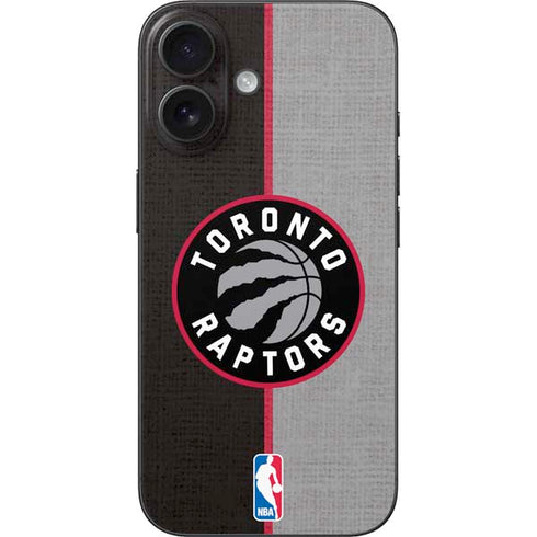 NBA Toronto Raptors Split Canvas iPhone 16 Skin