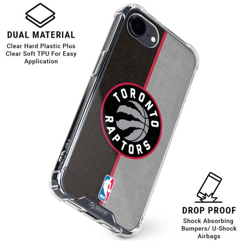 NBA Toronto Raptors Split Canvas iPhone 16e Clear Case
