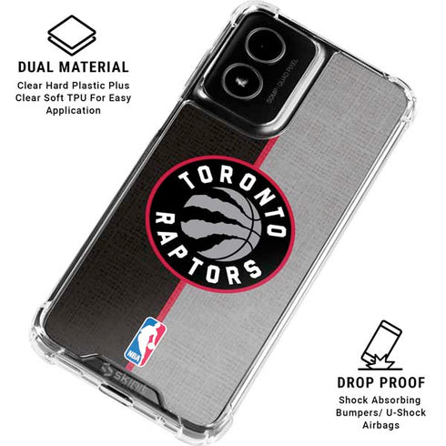 NBA Toronto Raptors Split Canvas Moto G Power 5G (2024) Clear Case