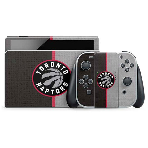 NBA Toronto Raptors Split Canvas Nintendo Skins