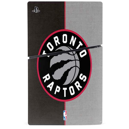 NBA Toronto Raptors Split Canvas PS5 Slim Digital Edition Console Skin