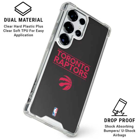 NBA Toronto Raptors Standard - Black Galaxy S25 Ultra Clear Case