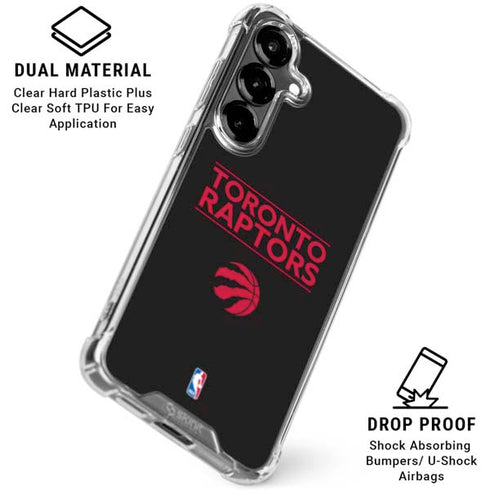 NBA Toronto Raptors Standard - Black Galaxy S26 Clear Case