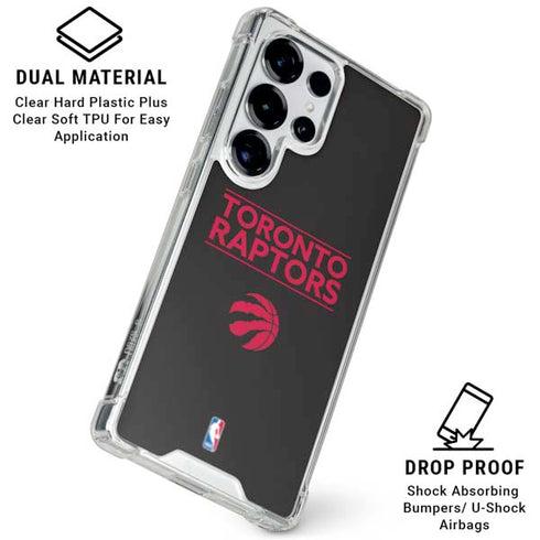 NBA Toronto Raptors Standard - Black Galaxy S26 Ultra Clear Case
