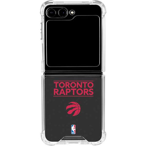 NBA Toronto Raptors Standard - Black Galaxy Z Flip6 Clear Case