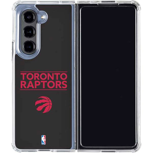 NBA Toronto Raptors Standard - Black Galaxy Z Fold5 5G Clear Case