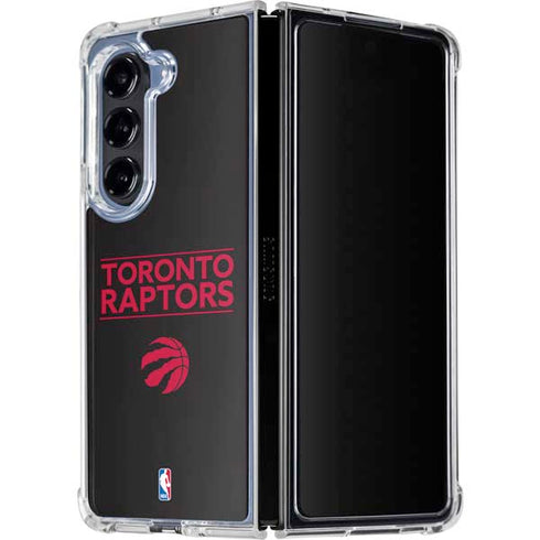 NBA Toronto Raptors Standard - Black Galaxy Z Fold5 5G Clear Case