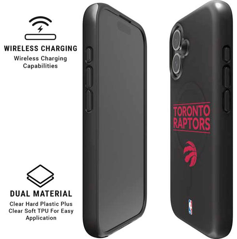 NBA Toronto Raptors Standard - Black iPhone 16 Magsafe Impact Case